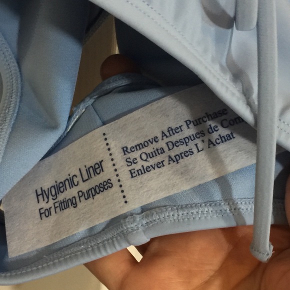 Rhinestone Bebe Powder Blue Swim Suit - Picture 4 of 7